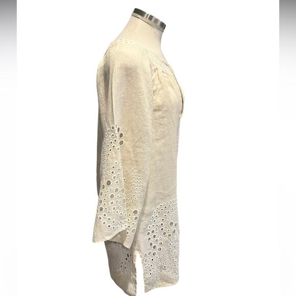 DVF Diane von Furstenberg Beach Coverup 100% Embroidered Fabric Size XS - Picture 4 of 6